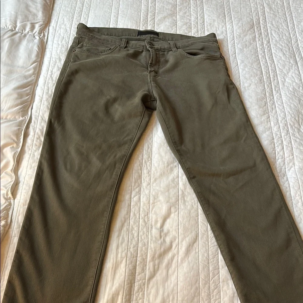 Green khaki J Brand Kane Straight leg pants